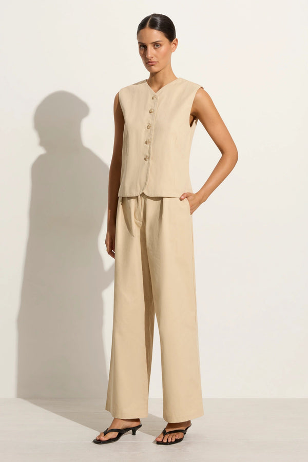 Faithfull The Brand Udine Pant Bleached Sand - Final Sale