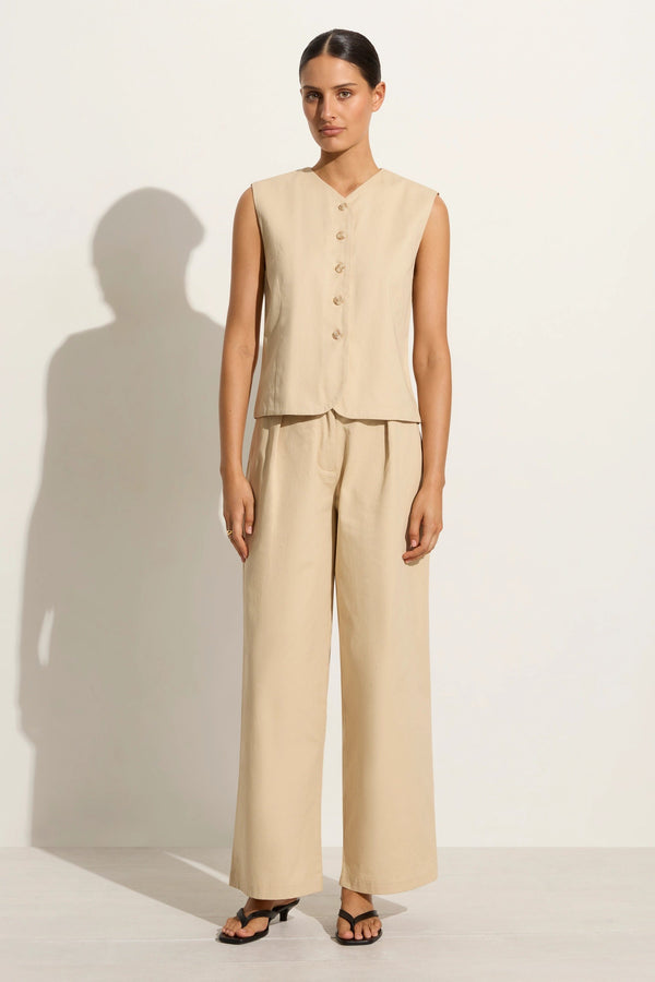 faithfull the brand Udine Pant Bleached Sand - Final Sale