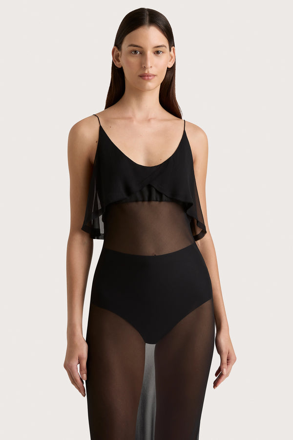 Faithfull The Brand Vestlia Maxi Dress Black - Final Sale