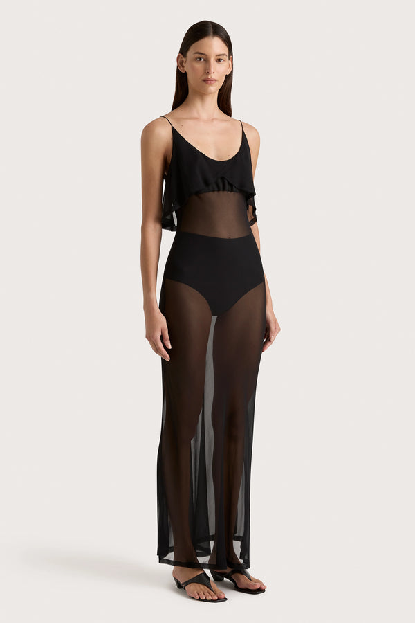 Faithfull The Brand Vestlia Maxi Dress Black - Final Sale