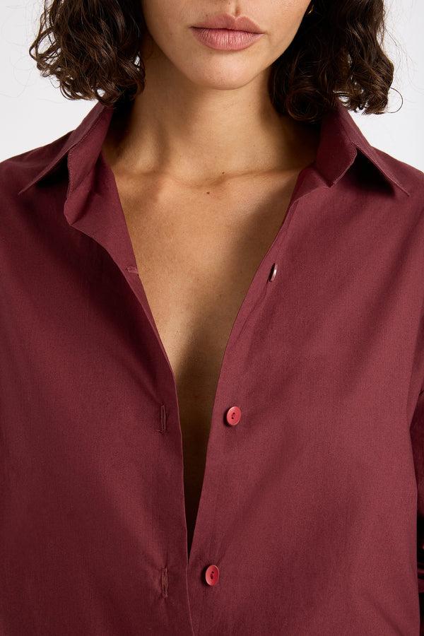 Faithfull The Brand Vieste Shirt Bordeaux - Final Sale