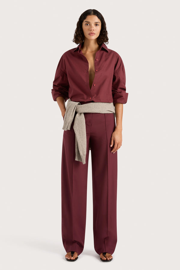 Faithfull The Brand Vieste Shirt Bordeaux - Final Sale