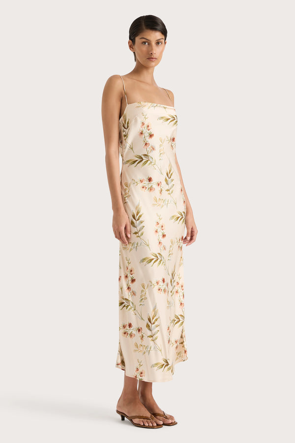 Faithfull The Brand Yolaine Midi Dress Jardin Floral Blush