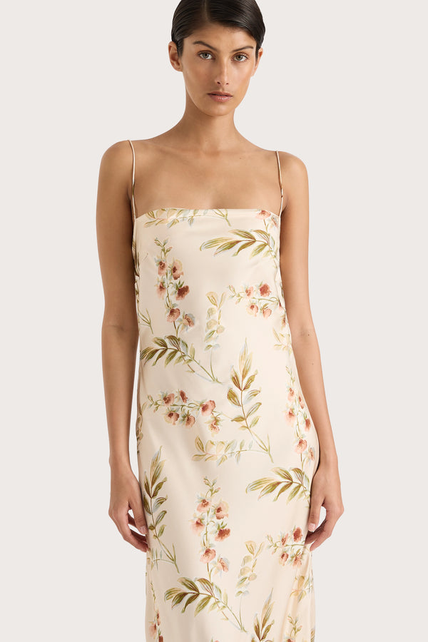 Faithfull The Brand Yolaine Midi Dress Jardin Floral Blush