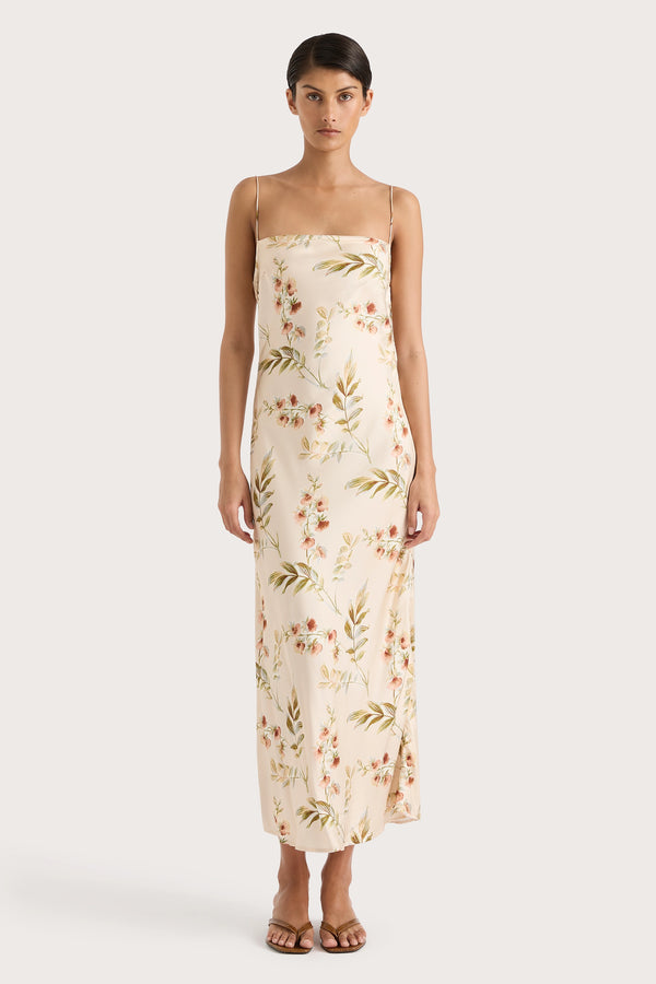 faithfull the brand Yolaine Midi Dress Jardin Floral Blush