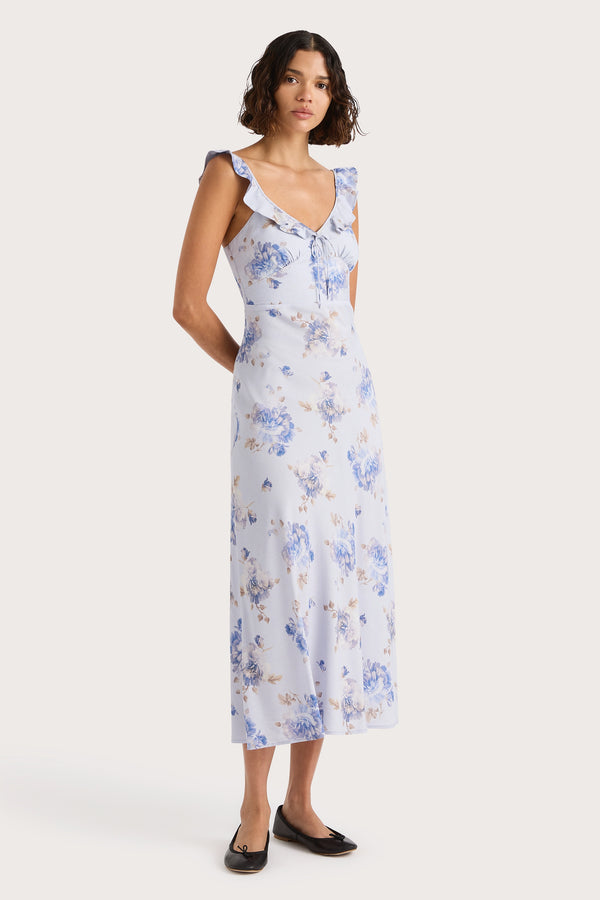 Faithfull The Brand Yvonne Midi Dress Leona Floral Lilac
