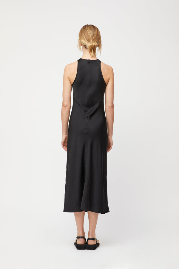 Fall Winter Spring Summer Bias Cut Spark Dress Jet Black