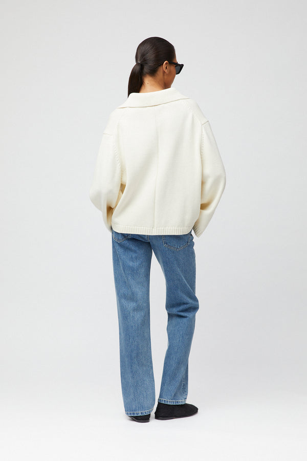 Fall Winter Spring Summer Cape Cod Cotton Polo Sweater Navy