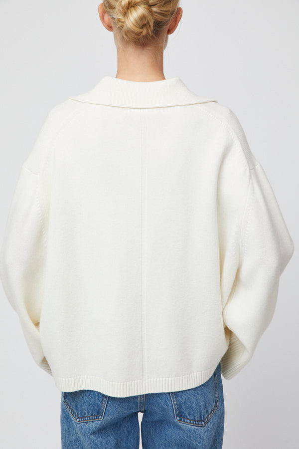 Fall Winter Spring Summer Cape Cod Polo Sweater Gray Melange