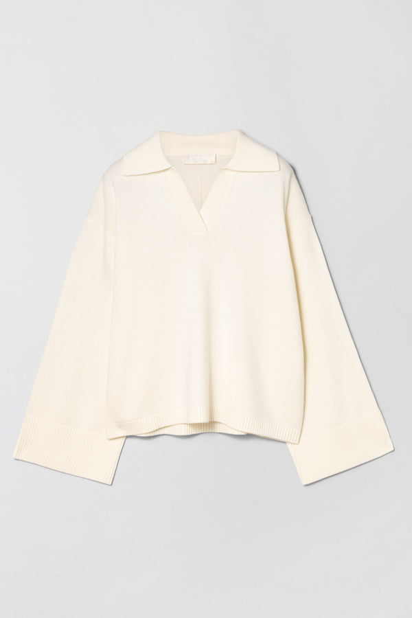 Fall Winter Spring Summer Cape Cod Polo Sweater Macadamia