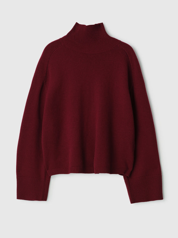 Fall Winter Spring Summer Cape Cod Turtleneck Sweater Burgundy