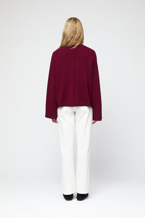 Fall Winter Spring Summer Cape Cod Turtleneck Sweater Burgundy