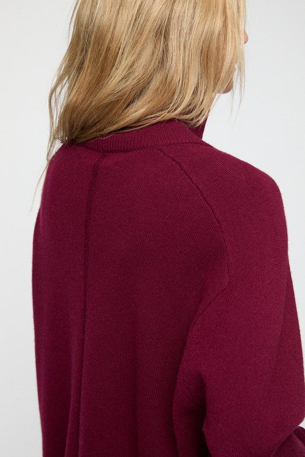 Fall Winter Spring Summer Cape Cod Turtleneck Sweater Burgundy