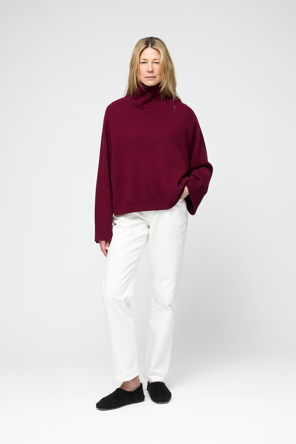 fall winter spring summer Cape Cod Turtleneck Sweater Burgundy