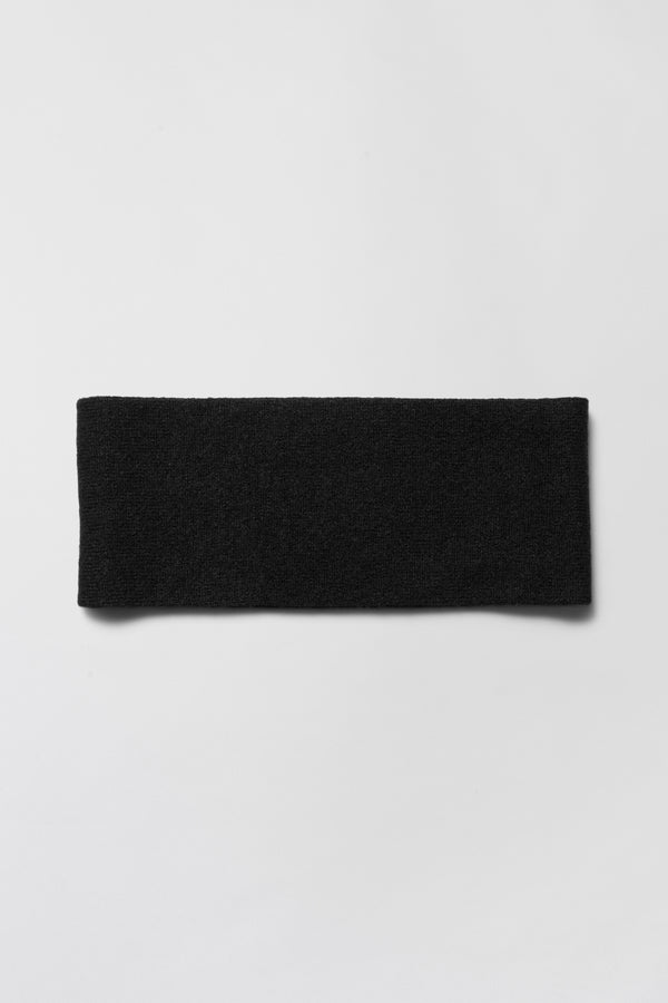 fall winter spring summer Cashmere Headband Jet Black