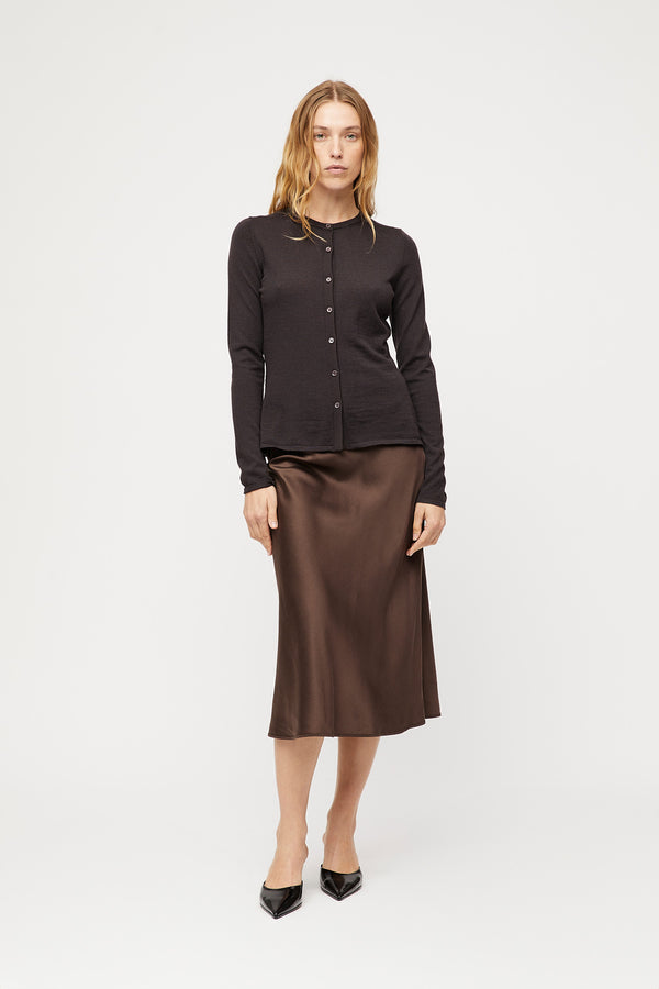 fall winter spring summer Celeste Cardigan Chocolate