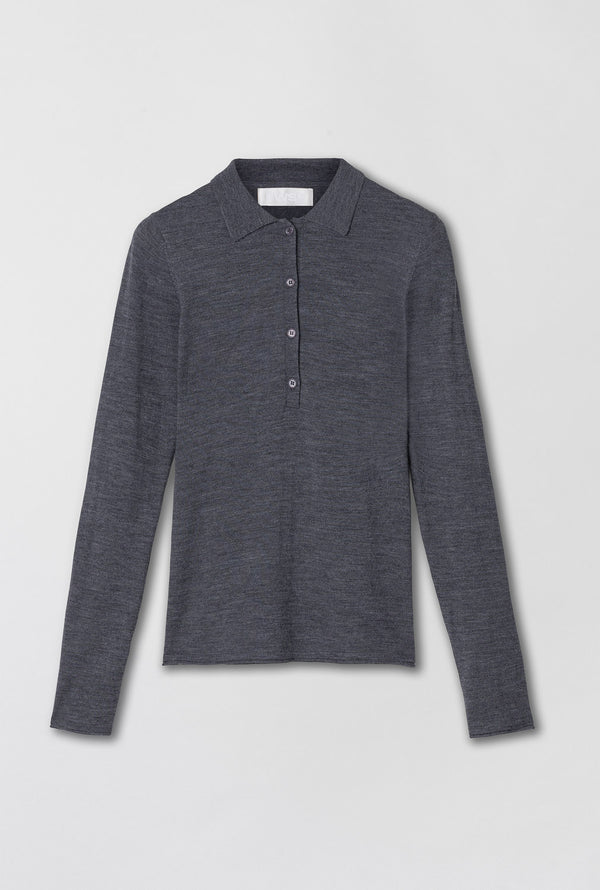 fall winter spring summer Celeste Pique Charcoal Grey Melange