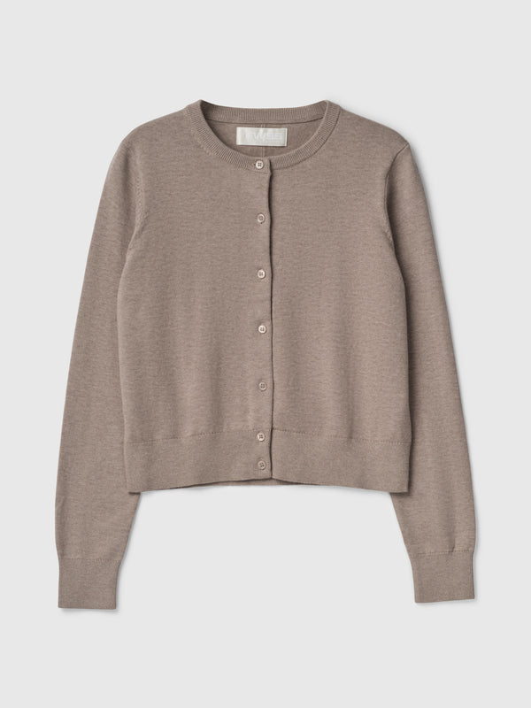 fall winter spring summer Classic Cotton Cardigan Wheat