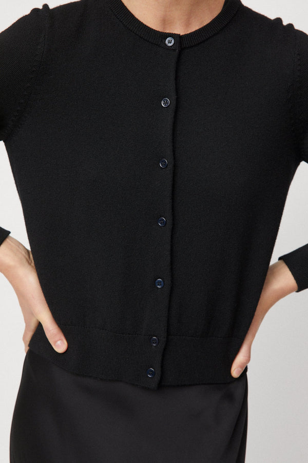 Fall Winter Spring Summer Classic Merino Cardigan Cream