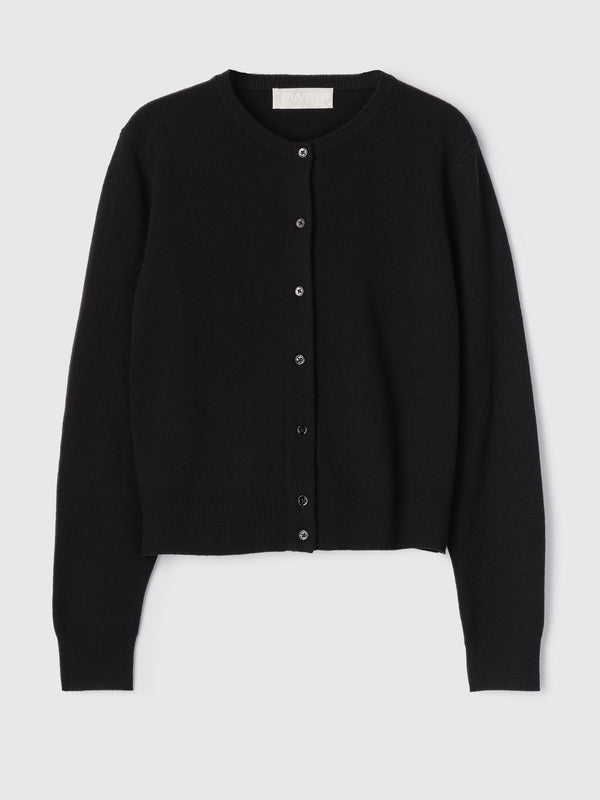 fall winter spring summer Classic Wool Cardigan Jet Black