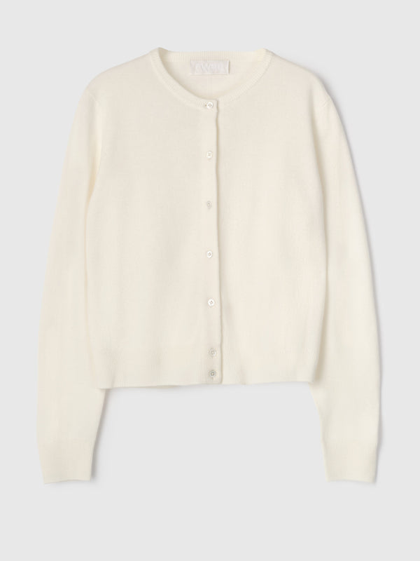 Fall Winter Spring Summer Classic Wool Cardigan Macadamia