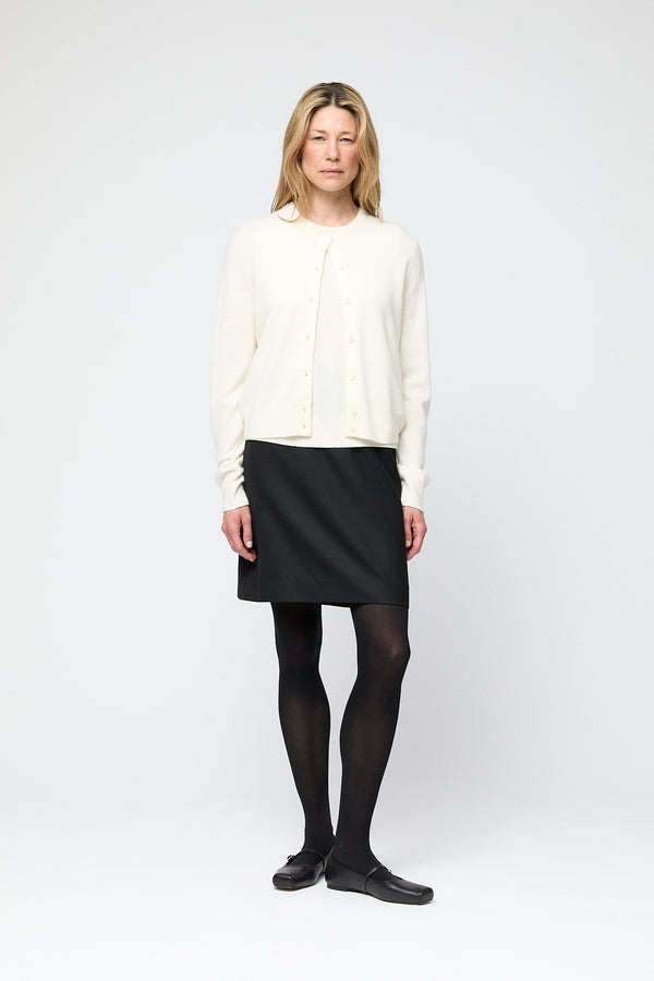 fall winter spring summer Classic Wool Cardigan Macadamia