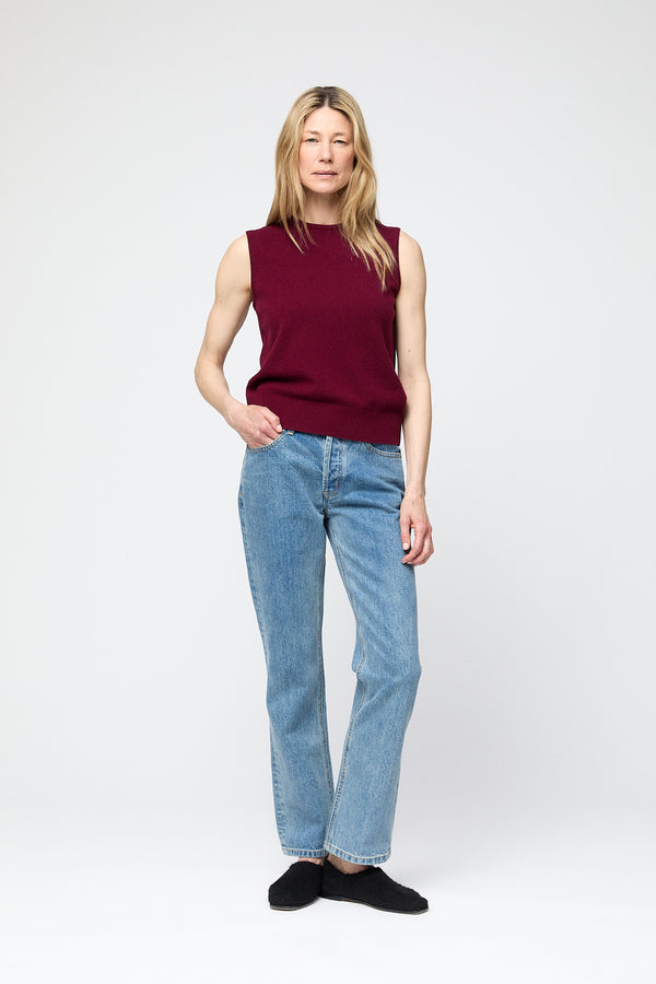 fall winter spring summer Classic Wool Tank Burgundy