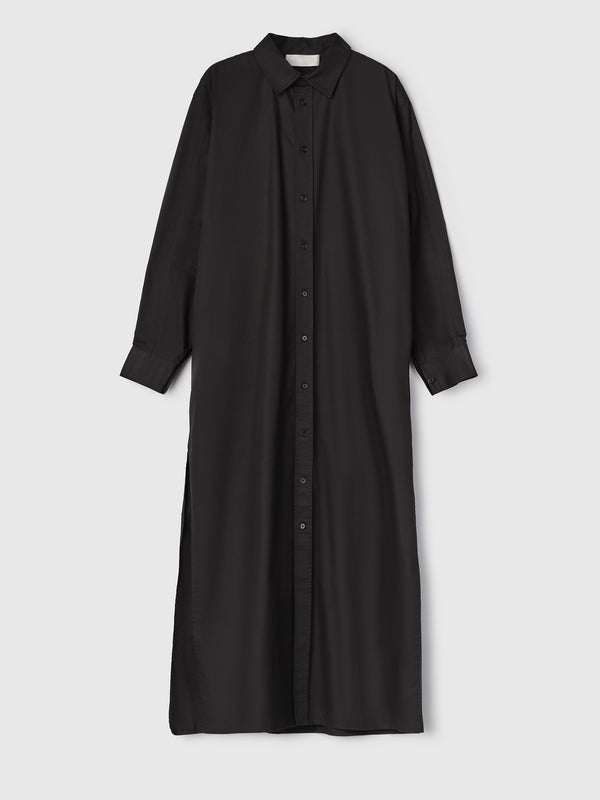 Fall Winter Spring Summer Coastal Shirt Dress Jet Black