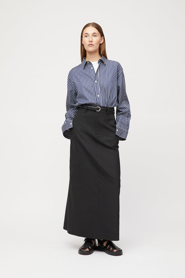 Fall Winter Spring Summer Coastal Shirt Navy Blue White Stripe