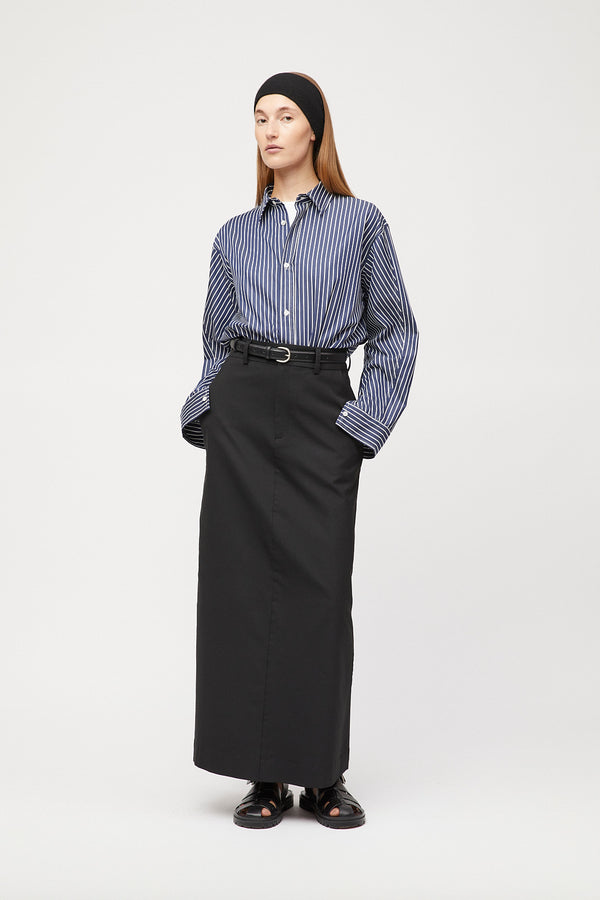 fall winter spring summer Coastal Shirt Navy Blue White Stripe