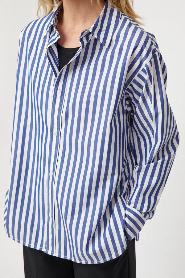 Fall Winter Spring Summer Coastal Shirt Navy Stripe