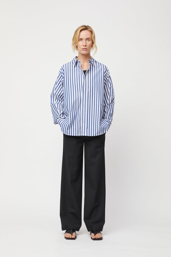 fall winter spring summer Coastal Shirt Navy Stripe