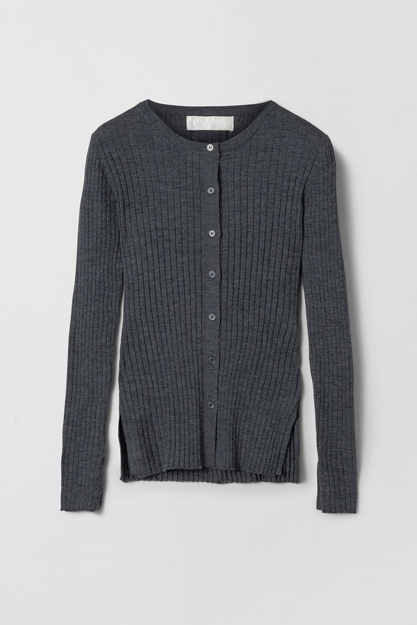 Fall Winter Spring Summer Colette Cardigan Charcoal Gray Melange