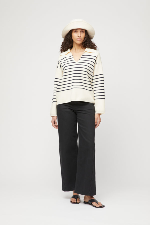 Fall Winter Spring Summer Cotton Storm Knit Sand Vanilla Stripe