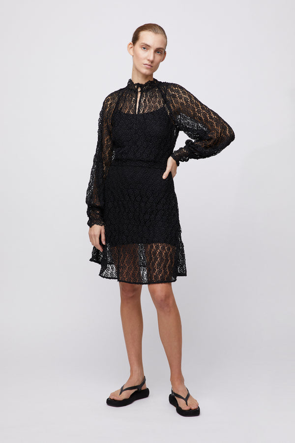 fall winter spring summer Dahlia Dress Anthracite Black