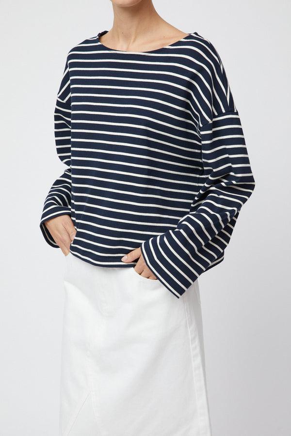 Fall Winter Spring Summer Denim A-Line Skirt Off White