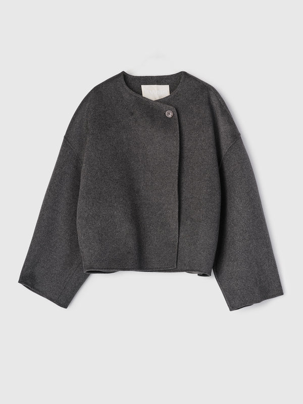 Fall Winter Spring Summer Double Cocoon Jacket Charcoal