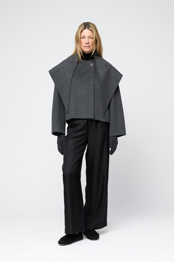 Fall Winter Spring Summer Double Cocoon Jacket Charcoal