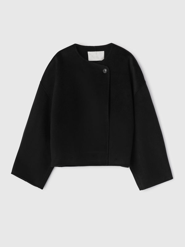 fall winter spring summer Double Cocoon Jacket Jet Black