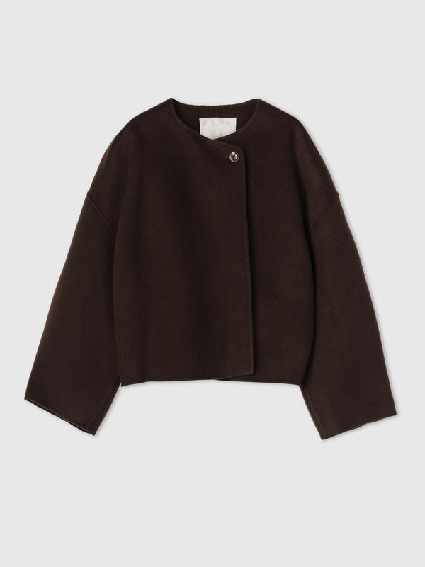 Fall Winter Spring Summer Double Cocoon Jacket Molé Brown