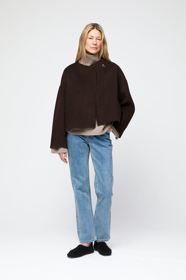 fall winter spring summer Double Cocoon Jacket Molé Brown