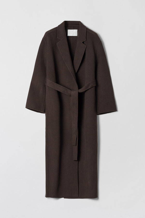 Fall Winter Spring Summer Double Wrap Coat Molé Brown