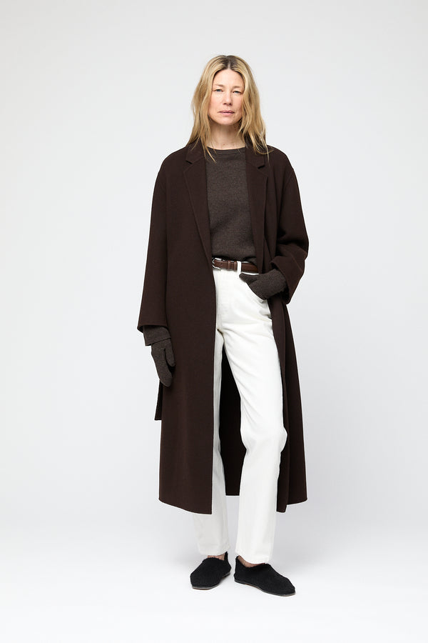 Fall Winter Spring Summer Double Wrap Coat Molé Brown
