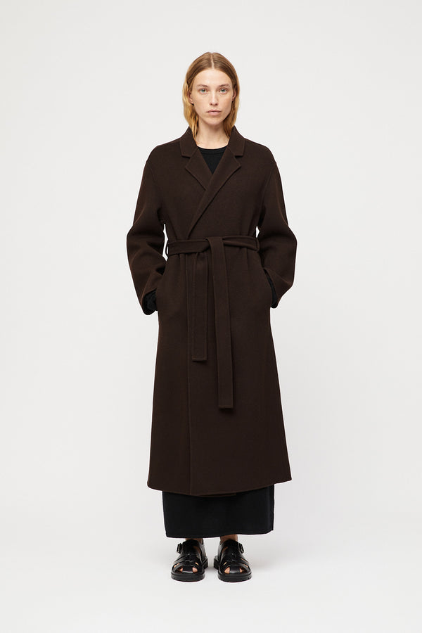 Fall Winter Spring Summer Double Wrap Coat Molé Brown