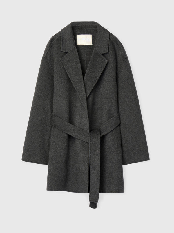 Fall Winter Spring Summer Double Wrap Jacket Charcoal