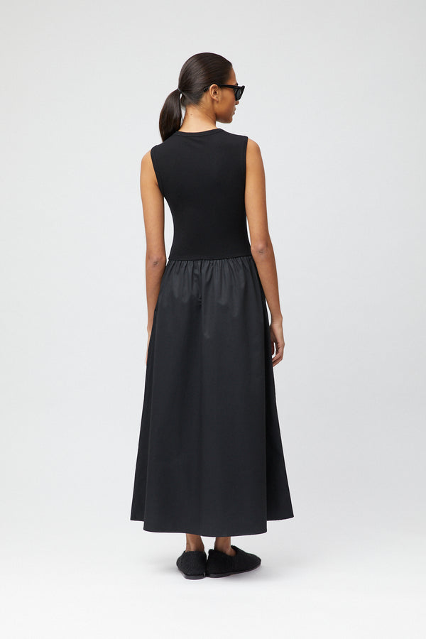 Fall Winter Spring Summer Drop Waisted Dress Black Macadamia