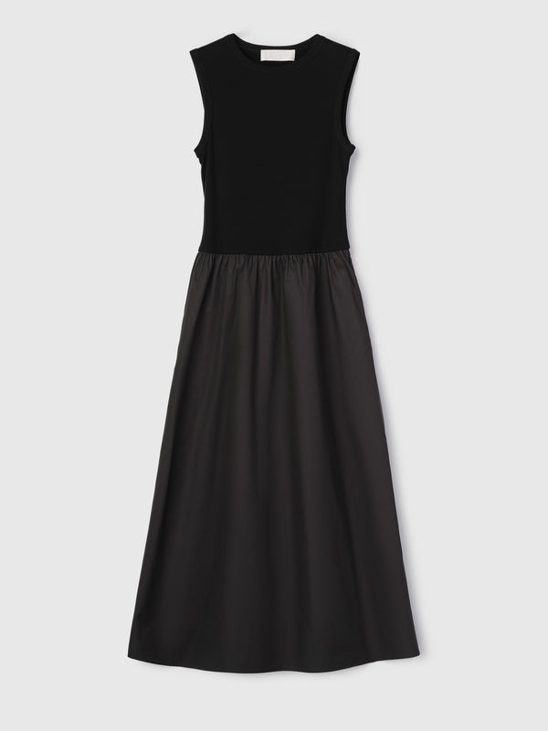 Fall Winter Spring Summer Drop Waisted Dress Jet Black