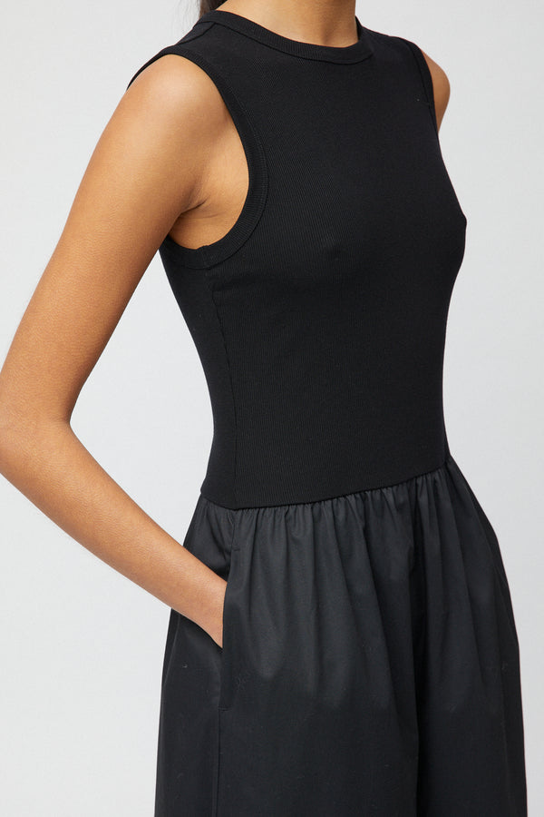 Fall Winter Spring Summer Drop Waisted Dress Jet Black