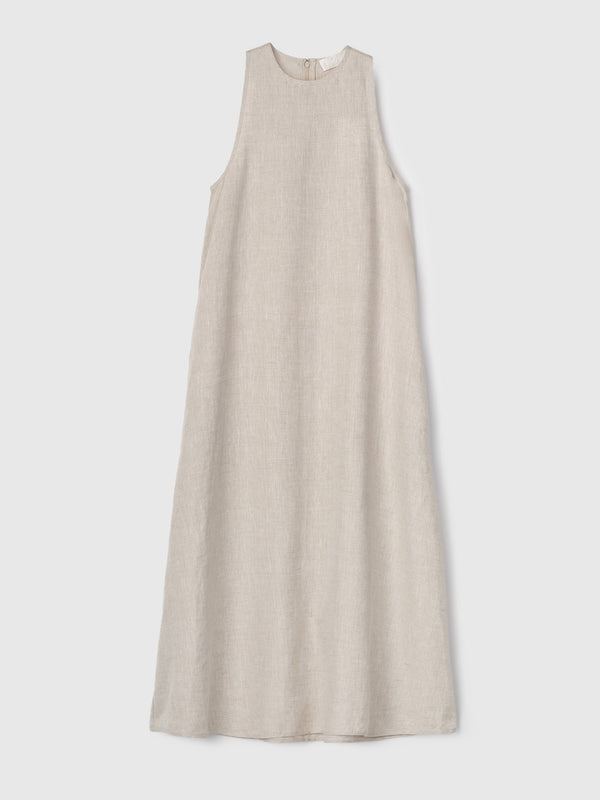 Fall Winter Spring Summer Esplanade Linen Maxi Dress Natural Linen