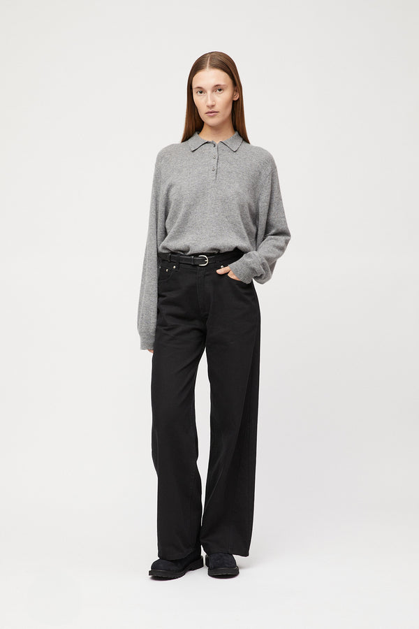 Fall Winter Spring Summer Estate Cashmere Pique Gray Melange